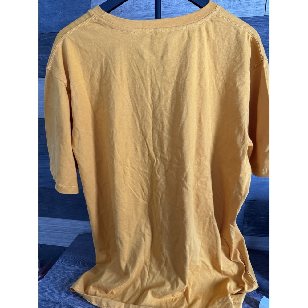 Unisex Mustard Tee-shirt Size 3X - Cotton - Loose - Big & Tall - Funday Fashion - Picture 4 of 5